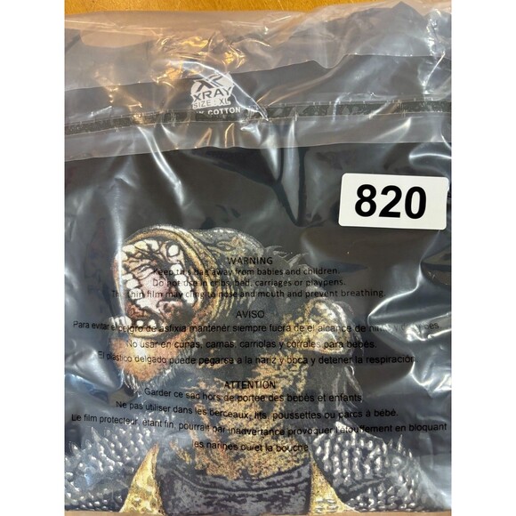 Punk Angry Chimp Leather Jacket Graphic Image T Shirt Black XL X-Ray - Picture 6 of 6